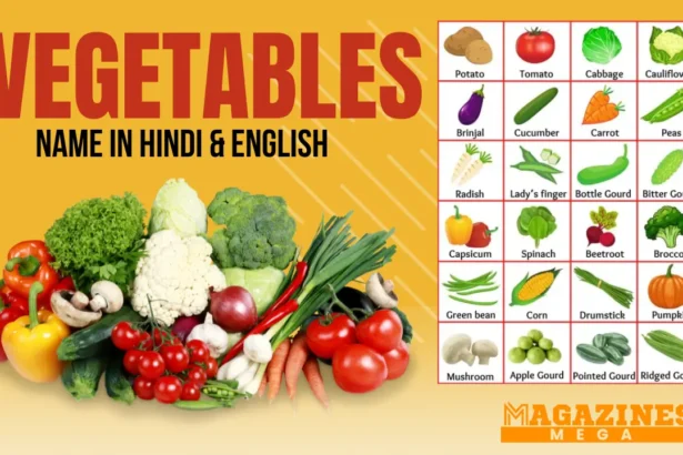 100 Vegetables Name in Hindi and English