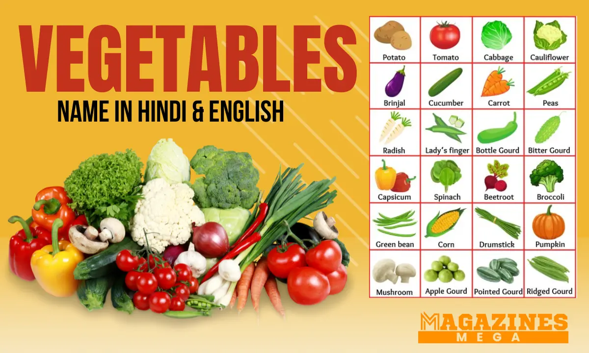 100 Vegetables Name in Hindi and English